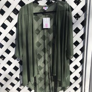 Khaki Green Sheer Kimono